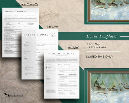 ATS Resume Template for Google Docs, Word, and Apple Pages - New Penelope - Hired Guardian