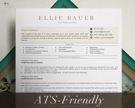 ATS Friendly Resume Template for Google Docs, resume template google docs, ATS functional Resume, ATS Resume Template, Resume Template Word