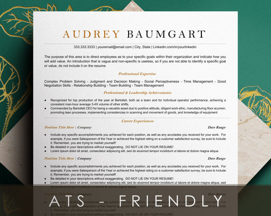 ATS Friendly Resume Template for Google Docs, resume template google docs, Resume, ATS Resume Template, Professional Resume Template Word