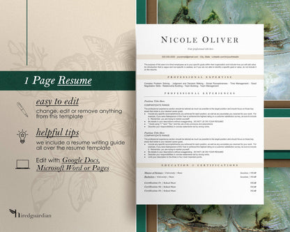 ATS Resume Template - Nicole - Hired Guardian