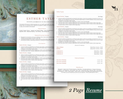 ATS-Friendly Resume Template Google Docs, Apple Pages - Esther - Hired Guardian