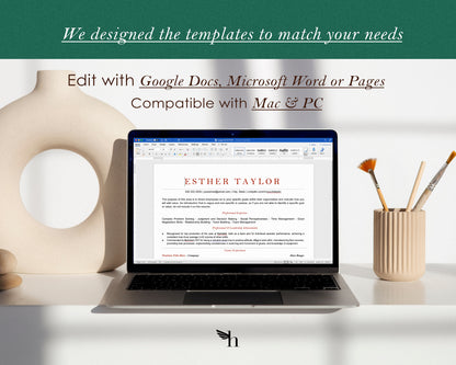 ATS-Friendly Resume Template Google Docs, Apple Pages - Esther - Hired Guardian