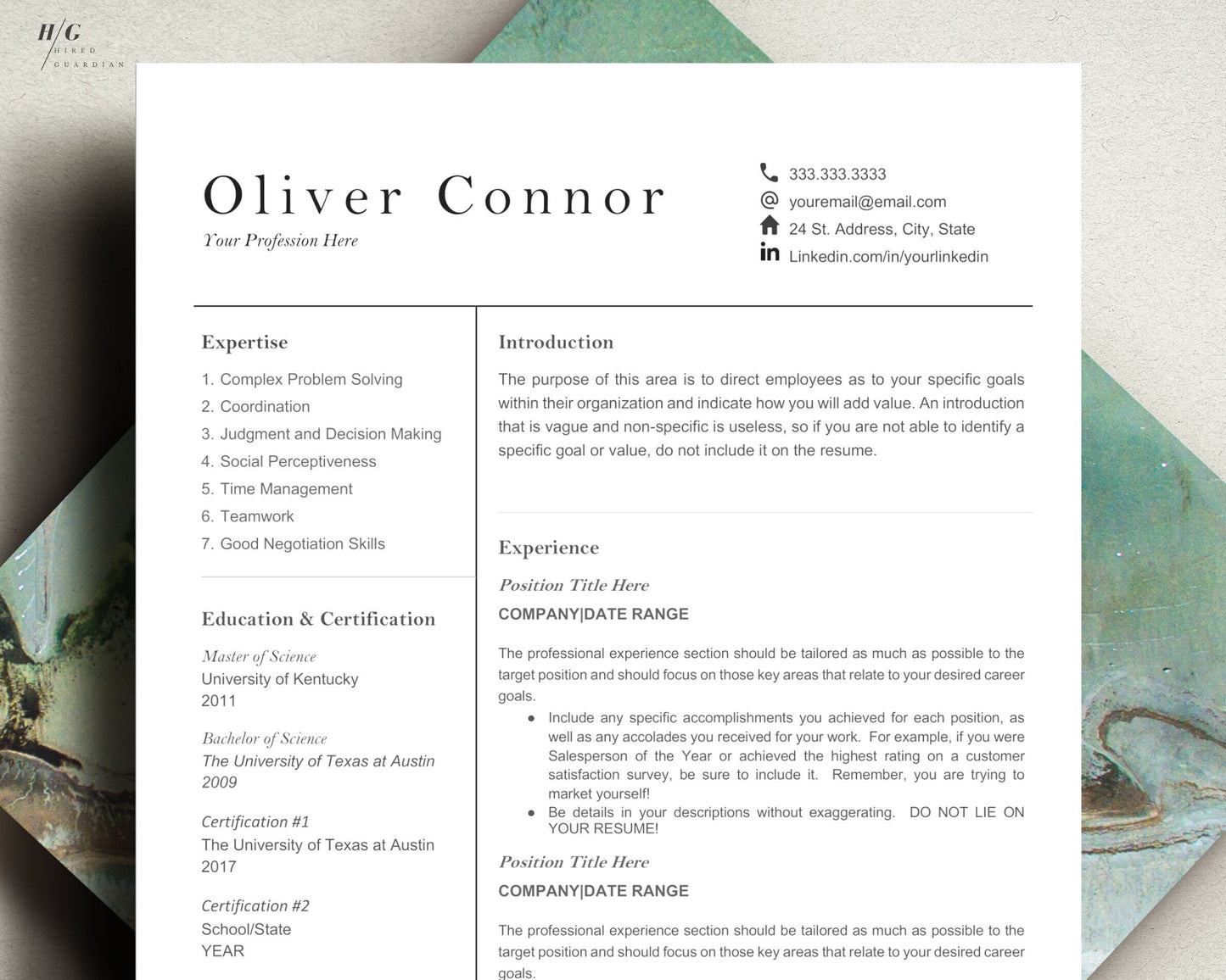 Combination Resume Template Google Docs, Resume Template Minimalist, College student resume template in Google Docs and Word, CV Resume