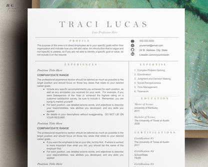 Resume Template Minimalist, Resume Google Docs and Word, College Resume Template, Functional Resume Template, Resume Template Google Docs