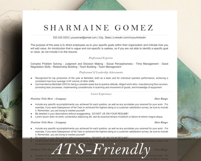 ATS Friendly Resume Template Google Docs, resume template google docs, ATS functional Resume, ATS Resume Template, Resume Template Word