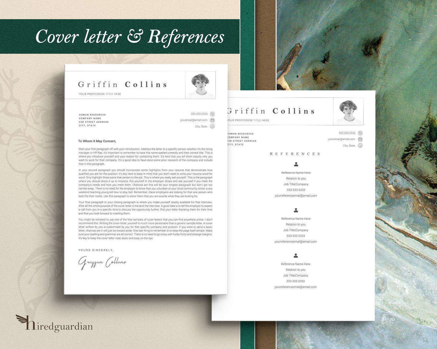 CV Template with photo, Resume CV Template Word, CV Template with photo, resume with picture, Modern Resume Template, Resume Template