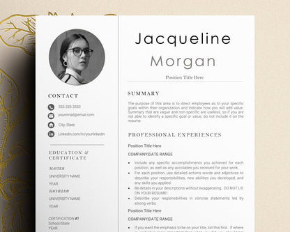 Simple CV Resume Template Word, Minimalist Resume Template Word, Resume Template, Professional Resume Template,  Professional Modern Resume