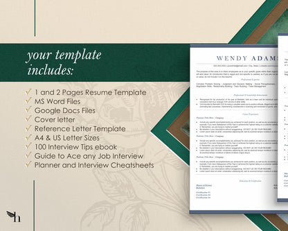 Minimalist Resume Template for google docs and ms word, Resume Template Google Docs, ATS Resume, ATS Resume Template, Resume Template Word