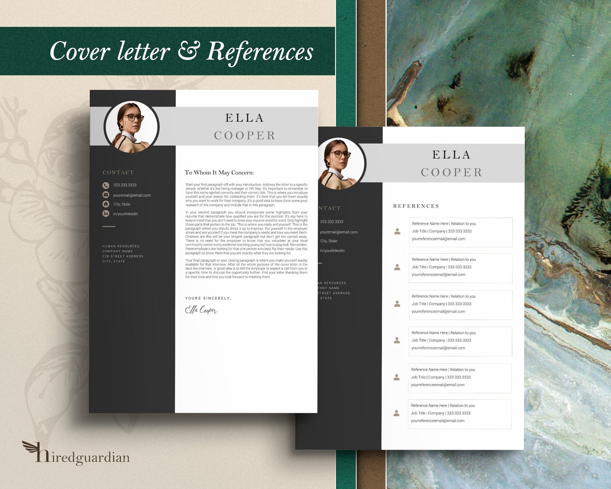 Resume Template with photo, Resume CV Template Word, CV Template with photo, resume with picture, Modern Resume Template, Resume Template