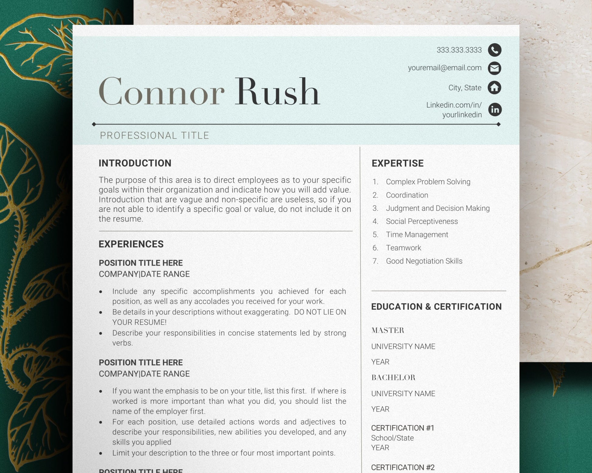 Modern Resume Template, CV Template, Cover Letter, References, Easy, Editable, Professional, Minimalist, Clean Design, in 2023, resume