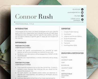 Modern CV Resume Template, Professional Modern Resume Template for Pages, Word, Clean Modern Executive Resume Template, Resume 2023