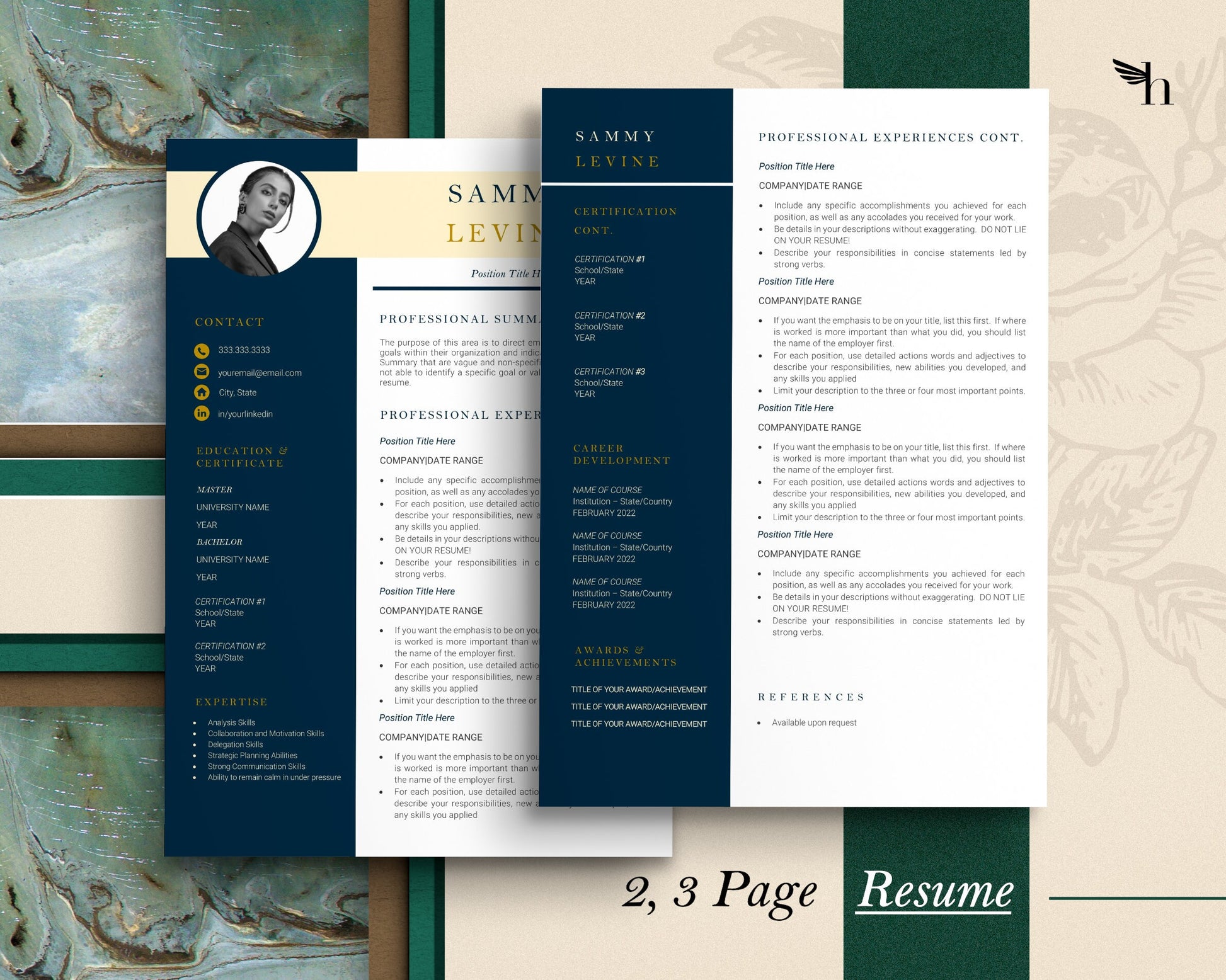 Executive Resume, Professional Resume Template, 1,2,3 Resume and Cover letter Template, lebenslauf vorlage, Resume Template, CV Template