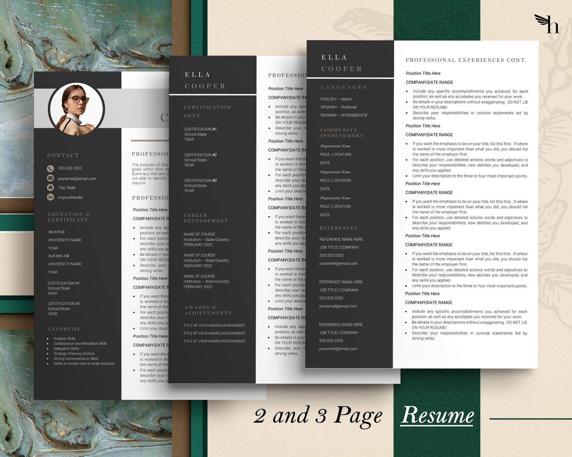 Resume Template Word, Minimalist Resume Template, Creative Resume Template Word,  Modern resume template, Student Nurse Resume, Nurse Resume