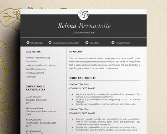 Resume Template, Resume Google Docs, Creative Resume Template, Resume Template, Modern Resume Template, CV Resume Template Google Docs