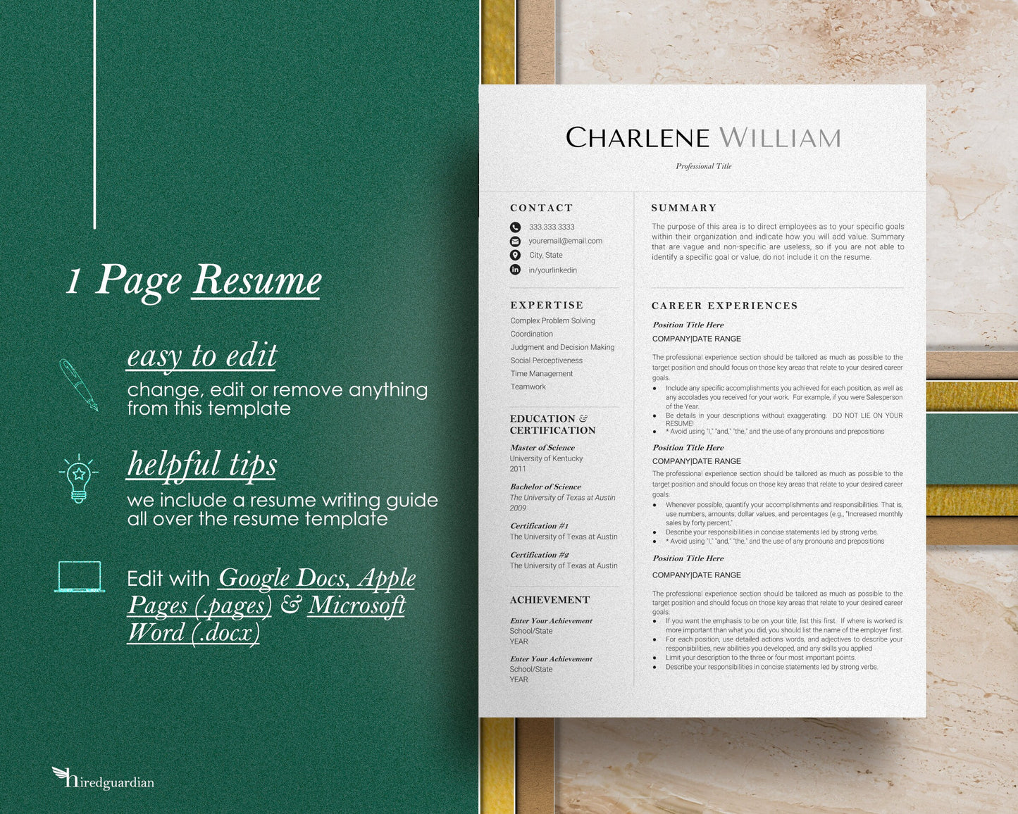 Resume Template, Cv Template for word, Cv Resume Template, Professional Resume Template, Modern Resume Template Word, Lebenslauf