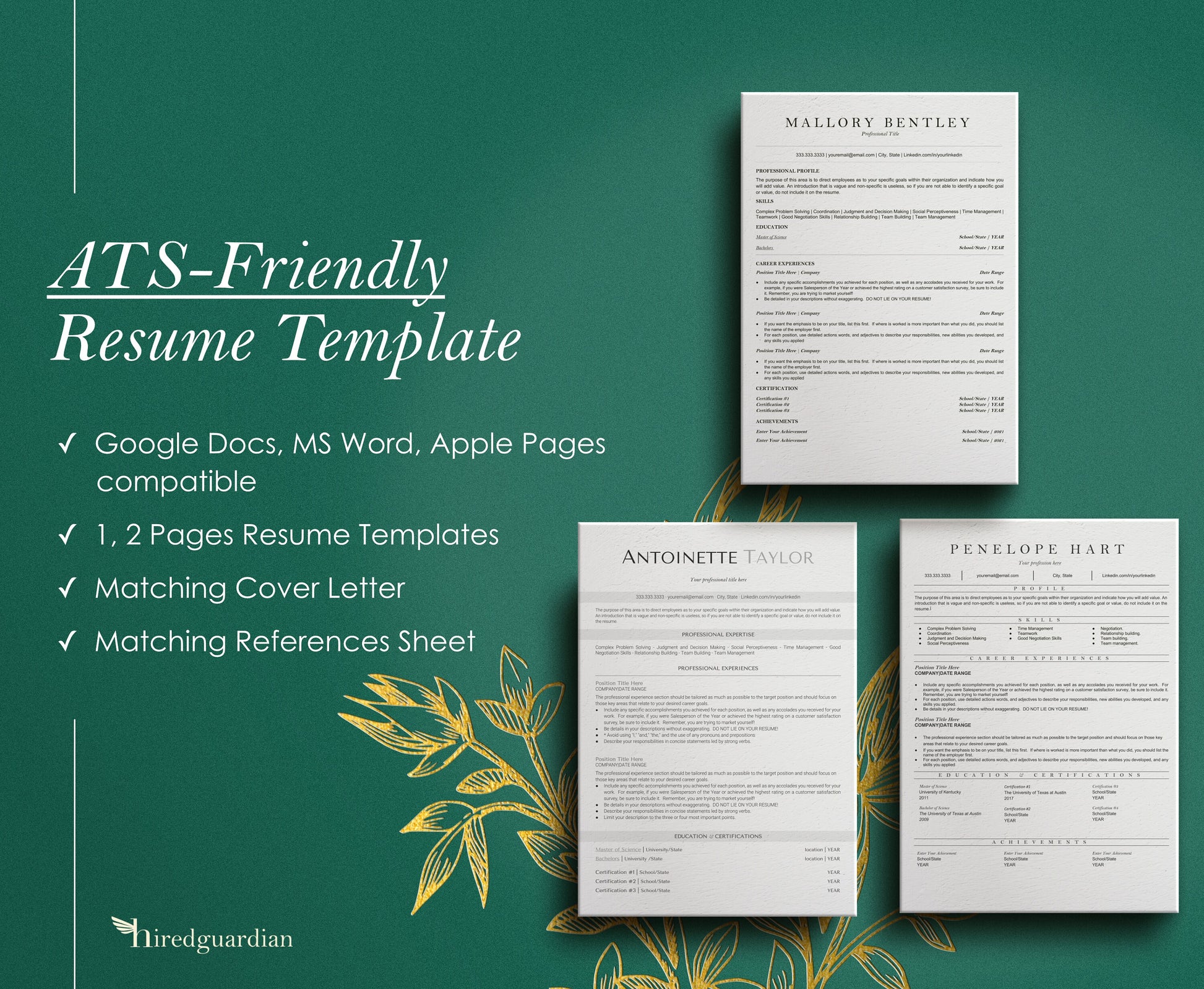 10 Resume Template Bundle, Simple CV Resume Template Word, Minimalist Resume Template Word, Resume Template, Professional Resume Template