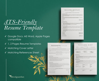 10 Resume Template Google Docs, MS Word, and Apple Pages, Modern Resume Template Bundle,Creative Resume Template, Minimalist Resume Template