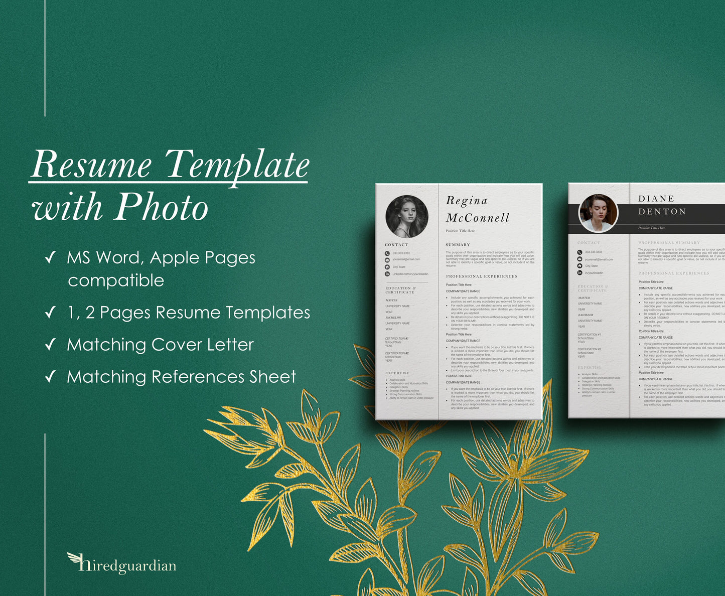 10 Resume Template Bundle, Simple CV Resume Template Word, Minimalist Resume Template Word, Resume Template, Professional Resume Template