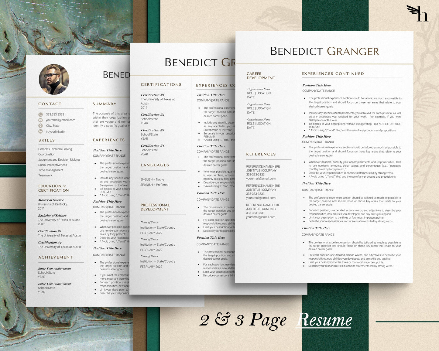 Minimalist Resume Template Word, Pages and Google Docs, Clean, Simple Resume Template, Modern resume template, Resume Template Minimalist