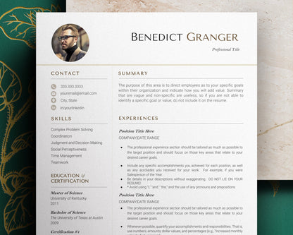 Minimalist Resume Template Word, Pages and Google Docs, Clean, Simple Resume Template, Modern resume template, Resume Template Minimalist