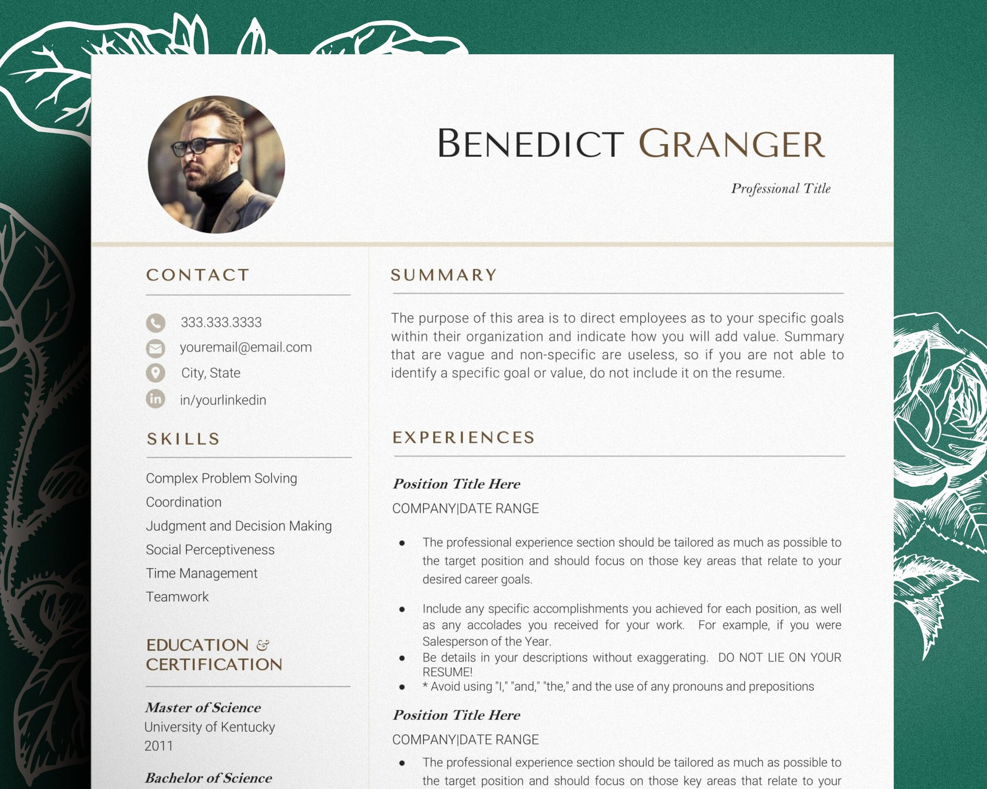 Google Docs Resume Template, Resume Template With Photo, Professional Resume template, CV template, Google docs Resume Template, Nursing CV