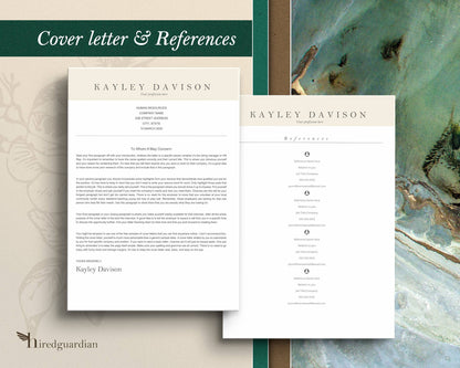 ATS Friendly Resume Template - Kayley - Hired Guardian