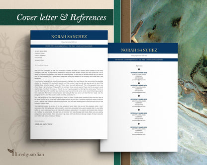 Professional Resume Template Google docs, Word and Apple Pages - Norah - Hired Guardian